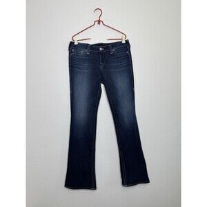 True Religion Rockstar Gina Blue Denim Jeans Sz 31 Women's Pants 34" Inseam USA